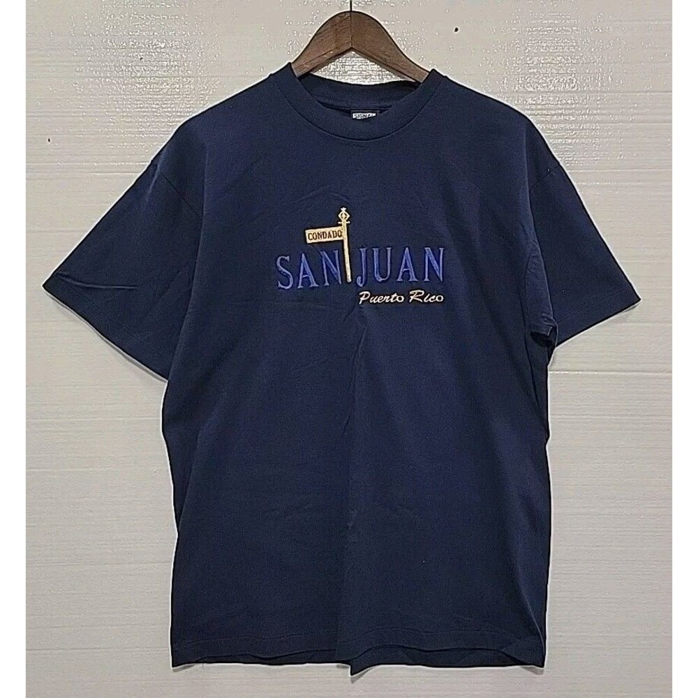 Vintage Signal Sport Single Stitch San Juan Puerto Rico Conada Navy New Large